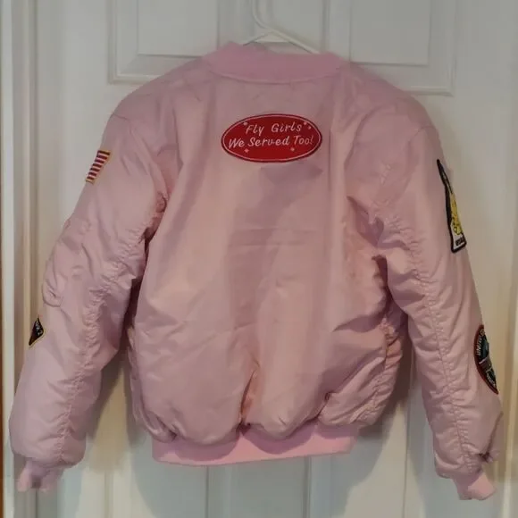 Up and Away Fly Girl Top Gun pink winter jacket size 10/Med